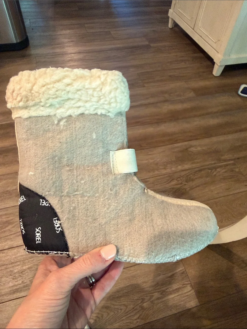 Sorel Yoot Pac Insulated Waterproof Winter Snow Boots Tan and Crimson Kids Sz 13